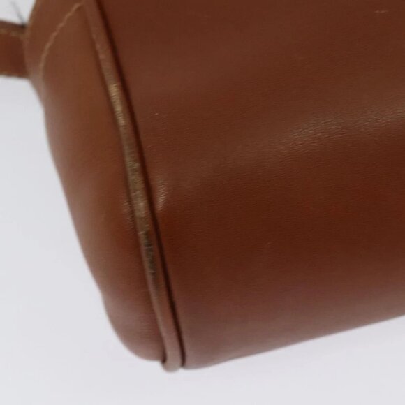 GUCCI Shoulder Bag Leather Brown Gold Auth gh539 - Picture 14 of 16